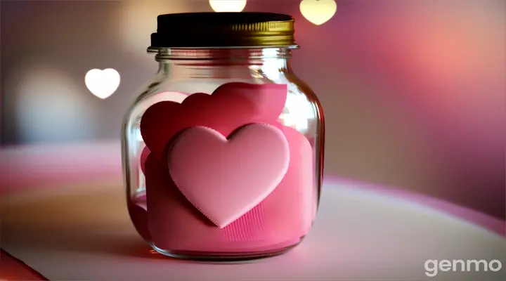 A jar filled with heart-shaped notes, each containing a happy memory of the relationship that has ended.