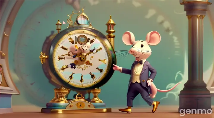 Hickory dickory dock,
The mouse ran up the clock.