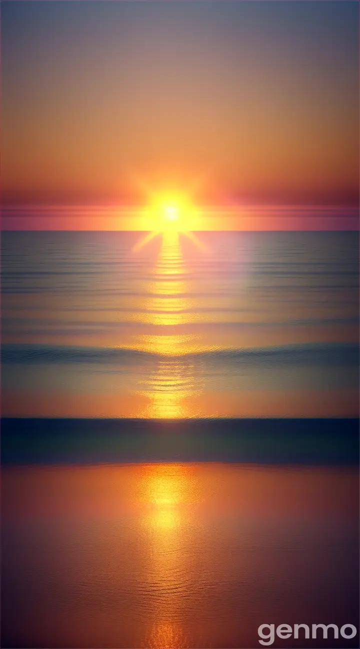 Beautiful sunset real 3d