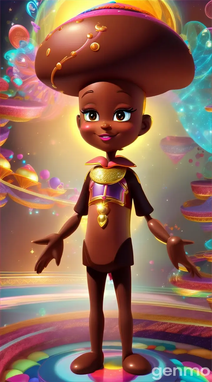  a captivating chocolate cartoon dancing through a vibrant, magical world! Filled with stunning special effects and a colorful, vibrant backdrop, this 4K HD video is sure to delight kids of all ages. 

Watch as the charming chocolate character moves to an enchanting beat, surrounded by a whimsical, fantastical environment. The attention to detail and seamless visual effects will transport your little ones to a realm of pure imagination and wonder.
9:16 ratio