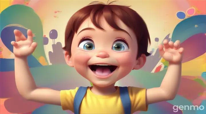 cartoon 2d baby talking