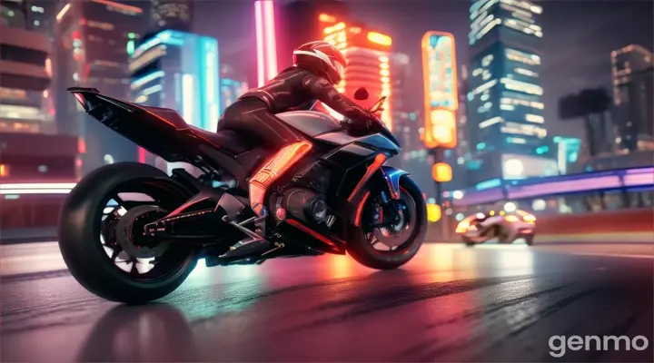 Sports bike animated