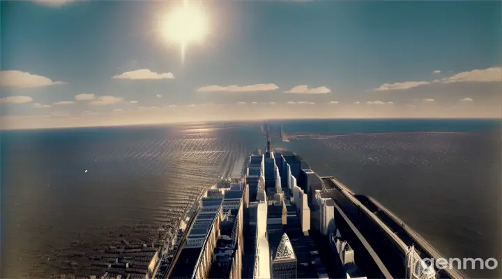 Les gratte-ciel de New York vue en contre plongée
