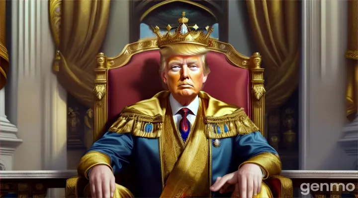 President trump as king of america