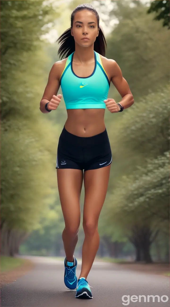 Young woman wearing exercise shoes