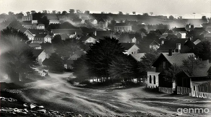 a black and white photo of a dirt road