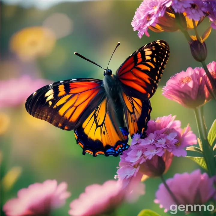 Beautiful butterfly in garden 