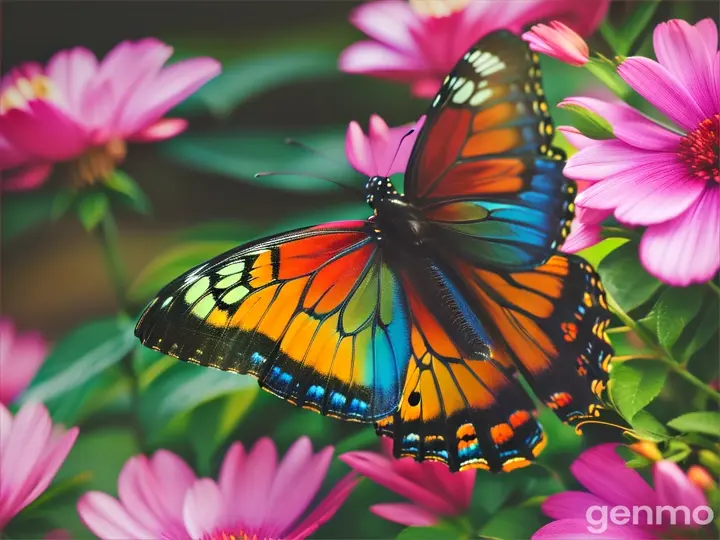 Beautiful butterfly in garden 