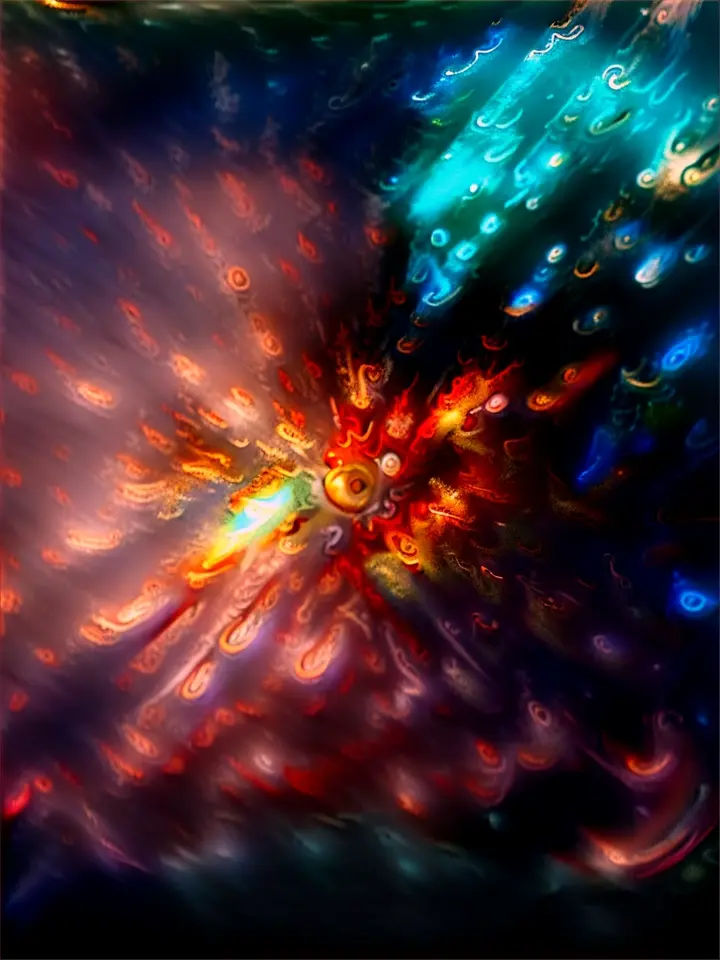 An awe-inspiring explosion in the vastness of space, captured in stunning Full HD. The scene features a brilliant burst of colors, with fiery reds, oranges, and yellows radiating from the center, surrounded by swirling clouds of dark blues and purples. Stars twinkle in the background, contrasting against the chaotic energy of the explosion. Fragments of debris scatter outward, illuminated by the intense light of the blast, creating a sense of motion and depth. The overall mood is both dramatic and mesmerizing, showcasing the raw power and beauty of cosmic phenomena.