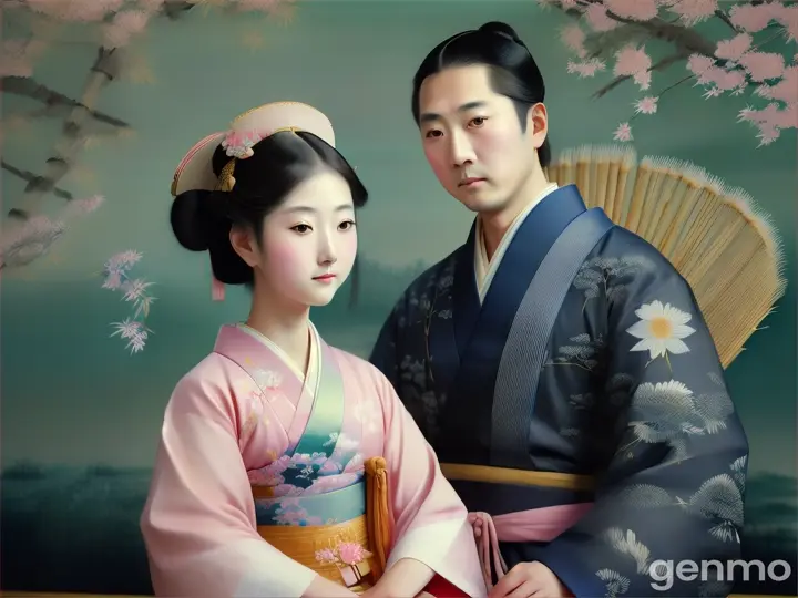 The bamboo cutter's daughter and the young man Emperor of Japan