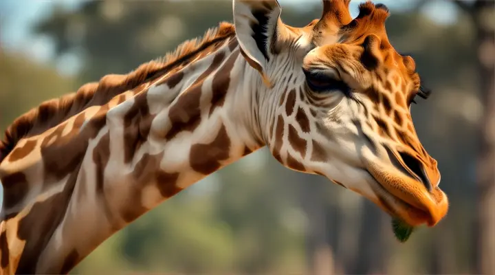 A giraffe's tongue is 20 inches long and can clean its own ears.