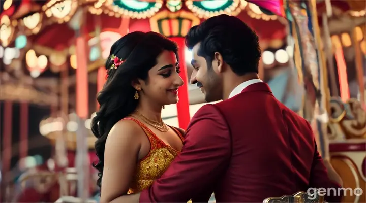 Flashback to Love (Afternoon)

Visual: Raghav sits outside the hospital room, holding an old photograph of him and Alia at a carnival, laughing and happy. The screen flashes back to this memory — Alia, in a vibrant red dress, spinning in circles as the carousel moves behind her. She’s radiant, carefree, and deeply in love.
Song: “बेइंतहा प्यार है, आ जा…” begins in the background, giving a nostalgic feel to the flashback.
Action: Raghav clenches the photograph, determined to bring those memories back to her.