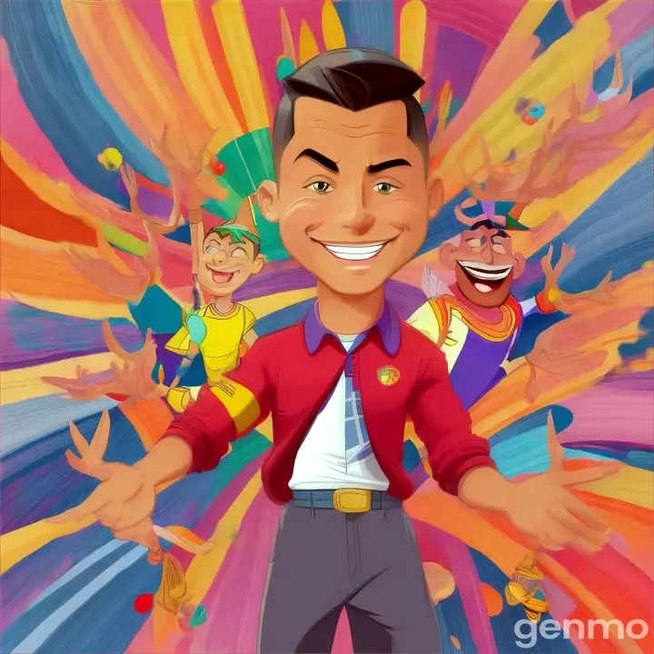 cartoon style ronaldo won numerous titles and awards 