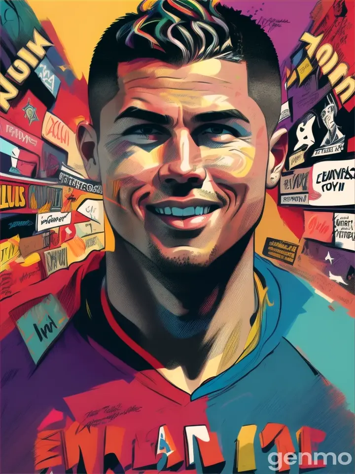 cartoon style ronaldo  "Every challenge is an opportunity."
