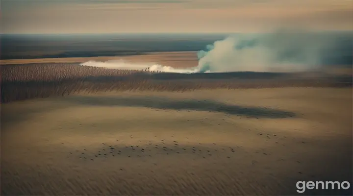 aerial view of thousands of dead civil war soldiers on the battlefield 1862