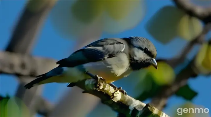 a small bird perched on a tree branch