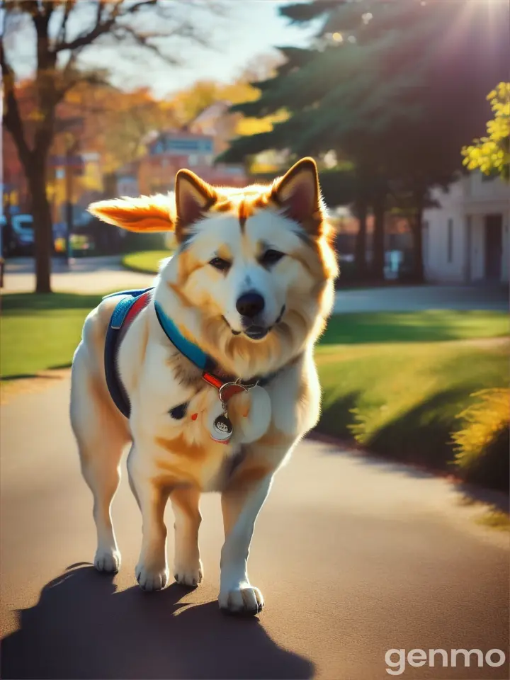 cachorro andando