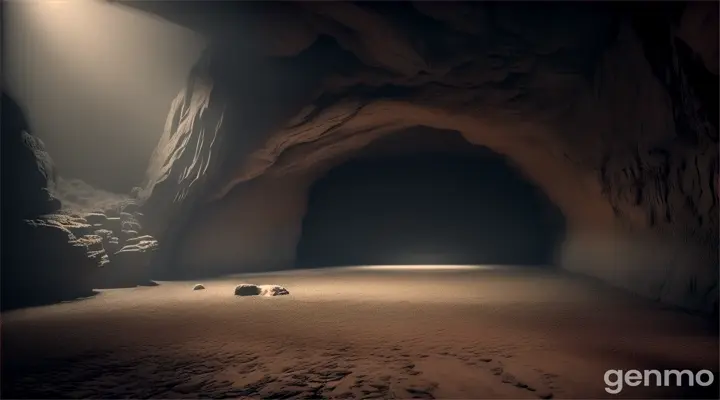 A DARK CAVE WITHOUT LIGHTS