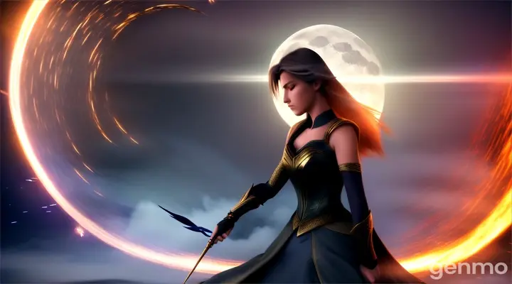 The battle was fierce. Luna managed to create a moonlit shield just in time to block the sorceress’s spells.

3d  animation