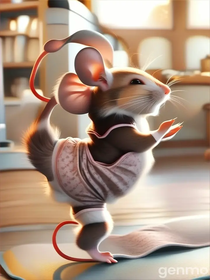 a picture of a mouse on a yoga mat