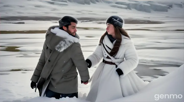 Transition to the Hero: The hero continues his journey across the snow, stopping occasionally to look around as if searching for her.

Lyrics: "दिल से जो मांगी है दुआ, तू मेरी मंज़िल बना दूं"
Visual Cue: The camera switches between the hero and heroine, both wandering in different parts of the Icelandic landscape, yet feeling connected through the bond of their love