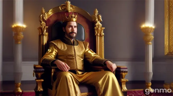 king in his gold room