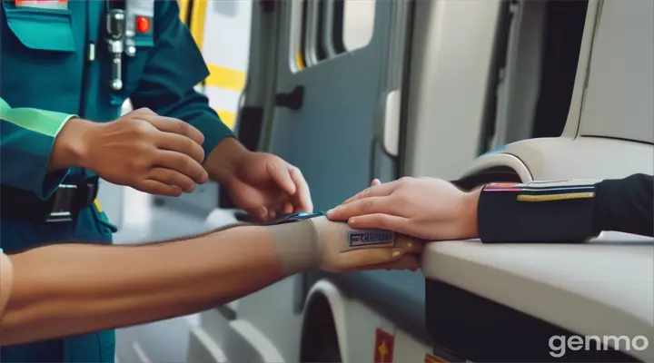 Experienced Paramedics: Show an image emphasizing their professionalism and experience, portraying them as competent paramedics who wouldn’t make mistakes like leaving the lights on.