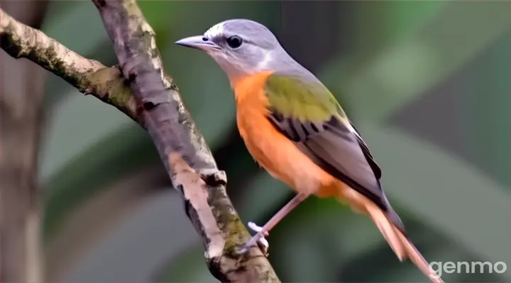 a small bird perched on a tree branch