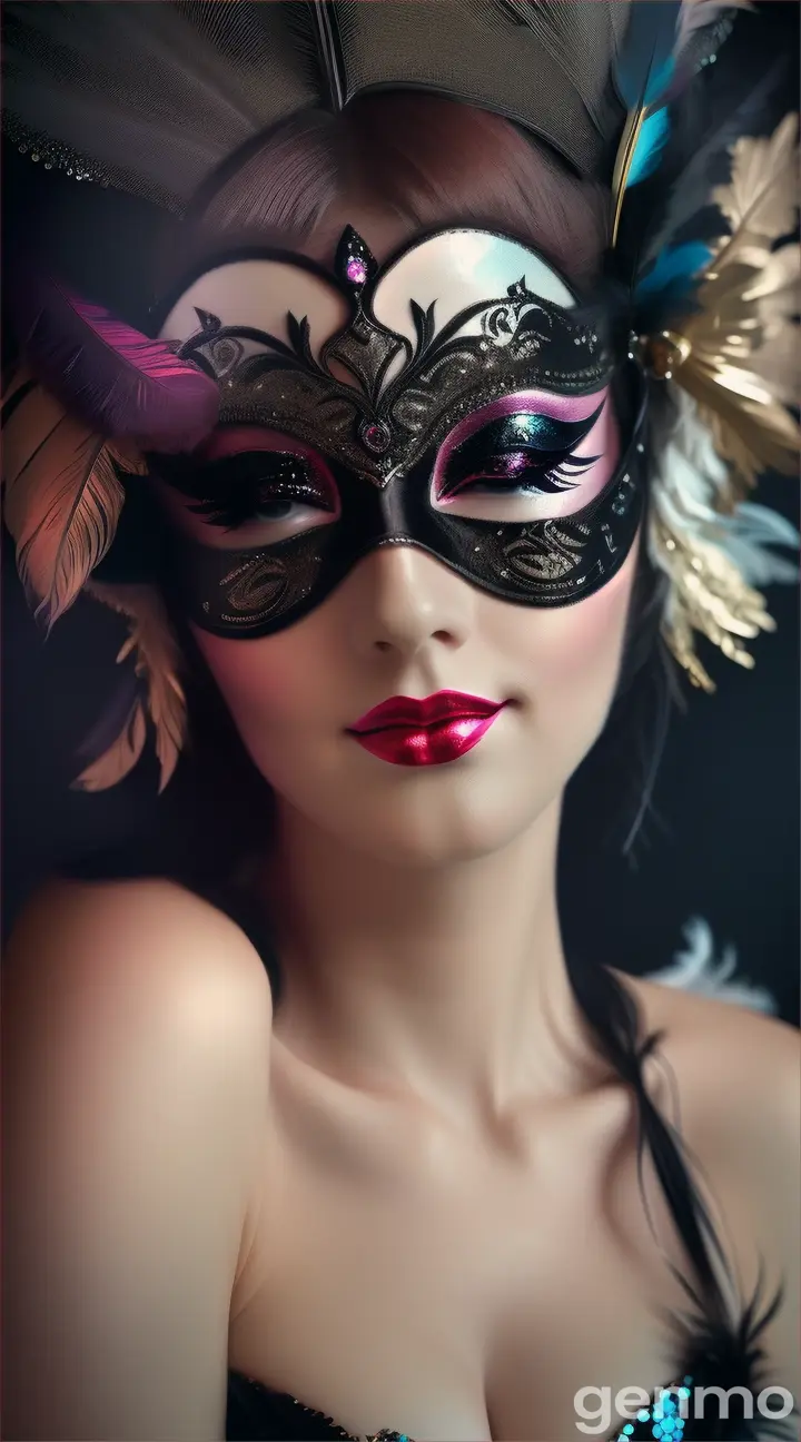 Burlesque masquerade, moon 