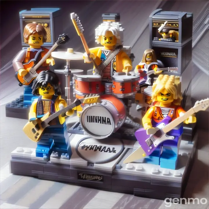 nirvana the rock band as legos