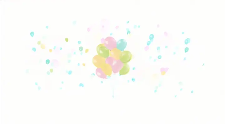 a bunch of balloons floating in the air