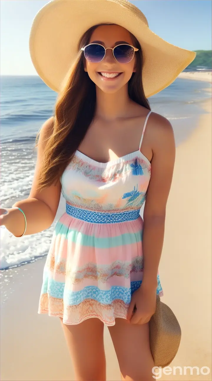 Cute woman in  Summer Clothes
