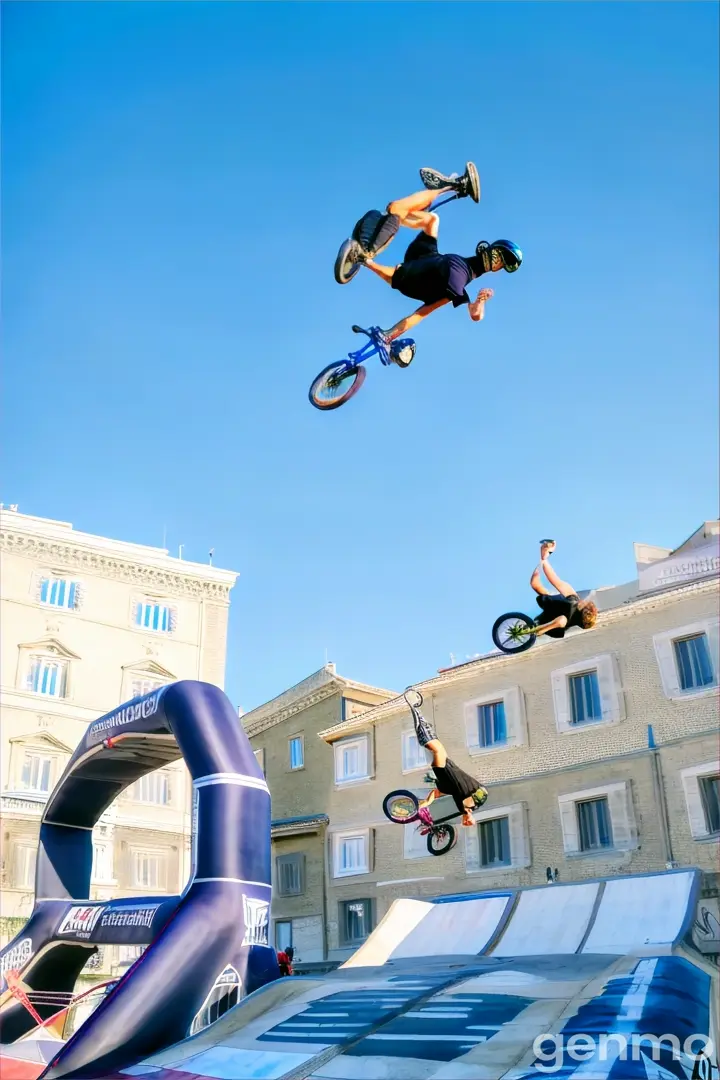 spettacolo di bmx freestyle