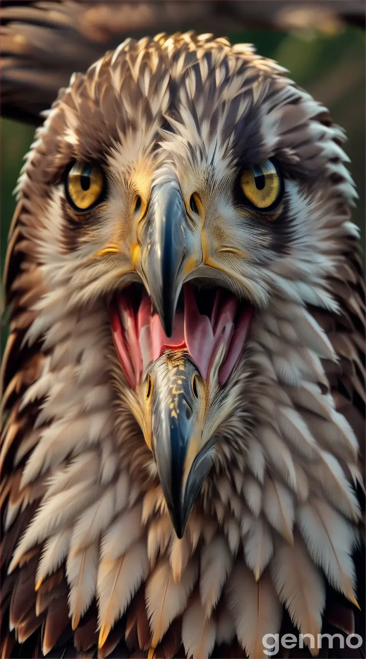 An eagle with golden eyes