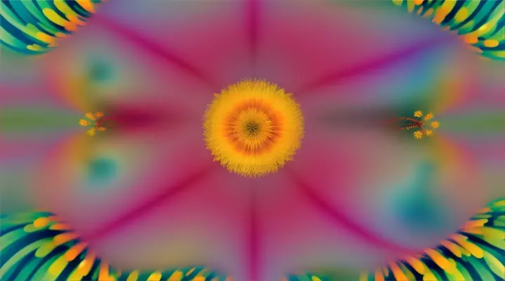 randomly rotating colorful flowers in vetical composition format.