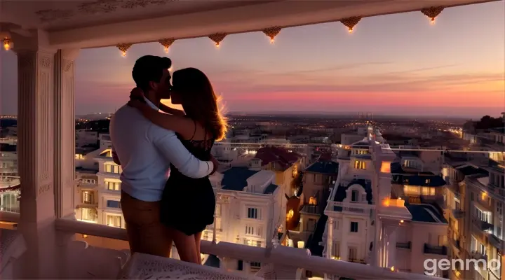 Location: A beautifully decorated, light-filled home balcony. The couple stands together, looking at the city lights below. As the line “Tera ishara, mera sahara, aa raat ye khaas ban jaye” plays, the hero romantically lifts the heroine in his arms, and the camera zooms out to capture the stunning cityscape around them, enhancing the cinematic feel.