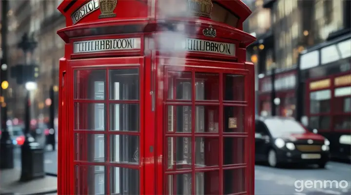 London's red telephone boxes shaped like mobile phones