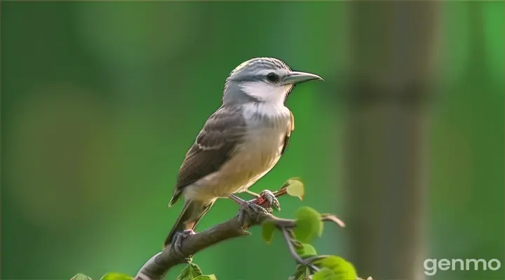 a small bird perched on top of a tree branch