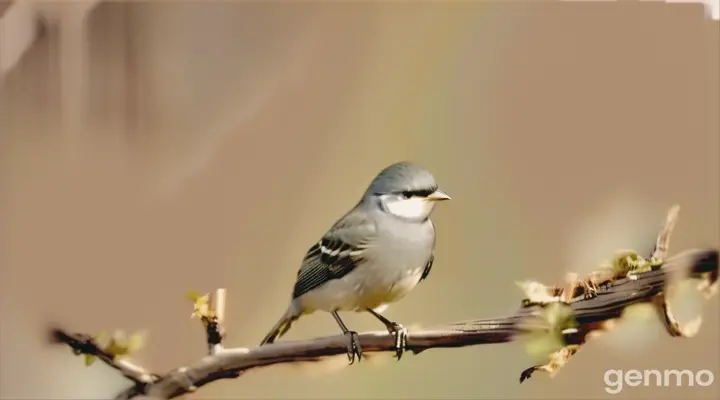 a small bird perched on a branch of a tree