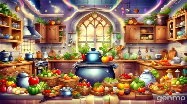 a kitchen filled with lots of different types of food