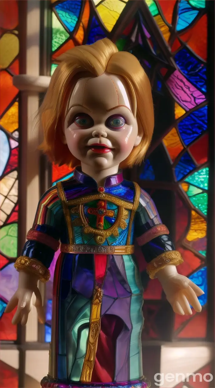 Donald Trump's Stained Glass Chucky Doll