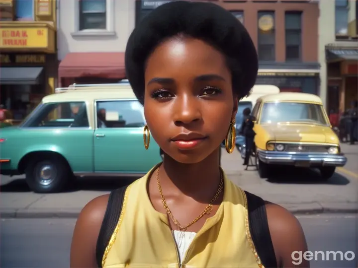 Una mujer , de piel negra en Brooklyn en 1975