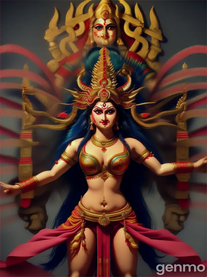  Maa durga Killing the demon