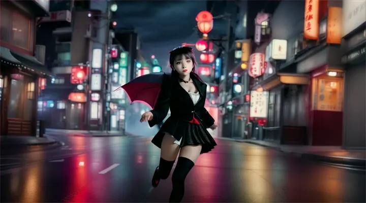 a shadowy female vampire stalks yuna, cute yuna, 2, sexy shabby outfit, scared, desperate, viewer walking home late at night in Tokyo, yuna calls out for help and runs towards them, damsel in distress, stormy night, (best quality,4k,8k,highres,masterpiece:1.2),ultra-detailed,(realistic,photorealistic,photo-realistic:1.37),HDR,UHD,studio lighting,ultra-fine painting,sharp focus,physically-based rendering,extreme detail description,professional,vivid colors,bokeh,hyper-detailed,cinematic lighting,dramatic,chiaroscuro,moody,atmospheric,dark,gloomy
