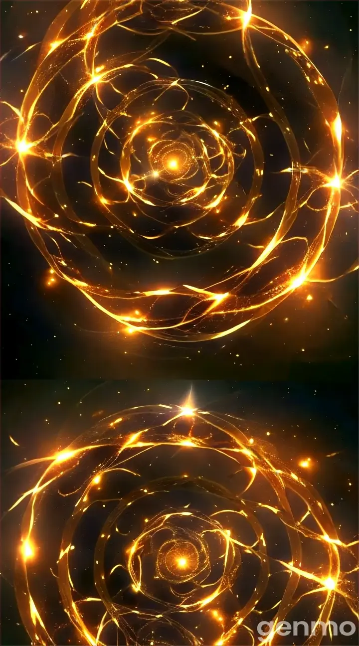 a series of photoshopped images of glowing circles