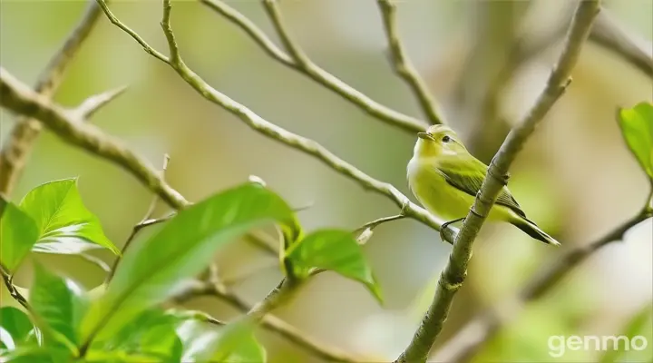 a small bird perched on a tree branch