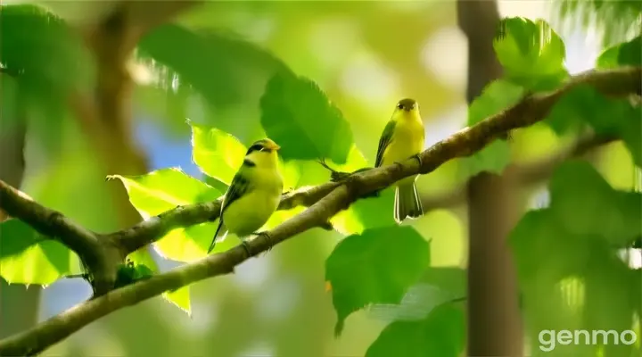 a small bird perched on a tree branch