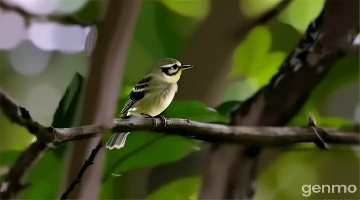 a small bird perched on a tree branch