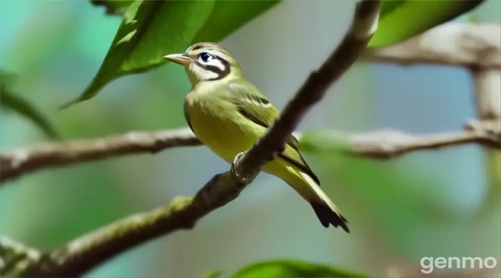 a small bird perched on a tree branch