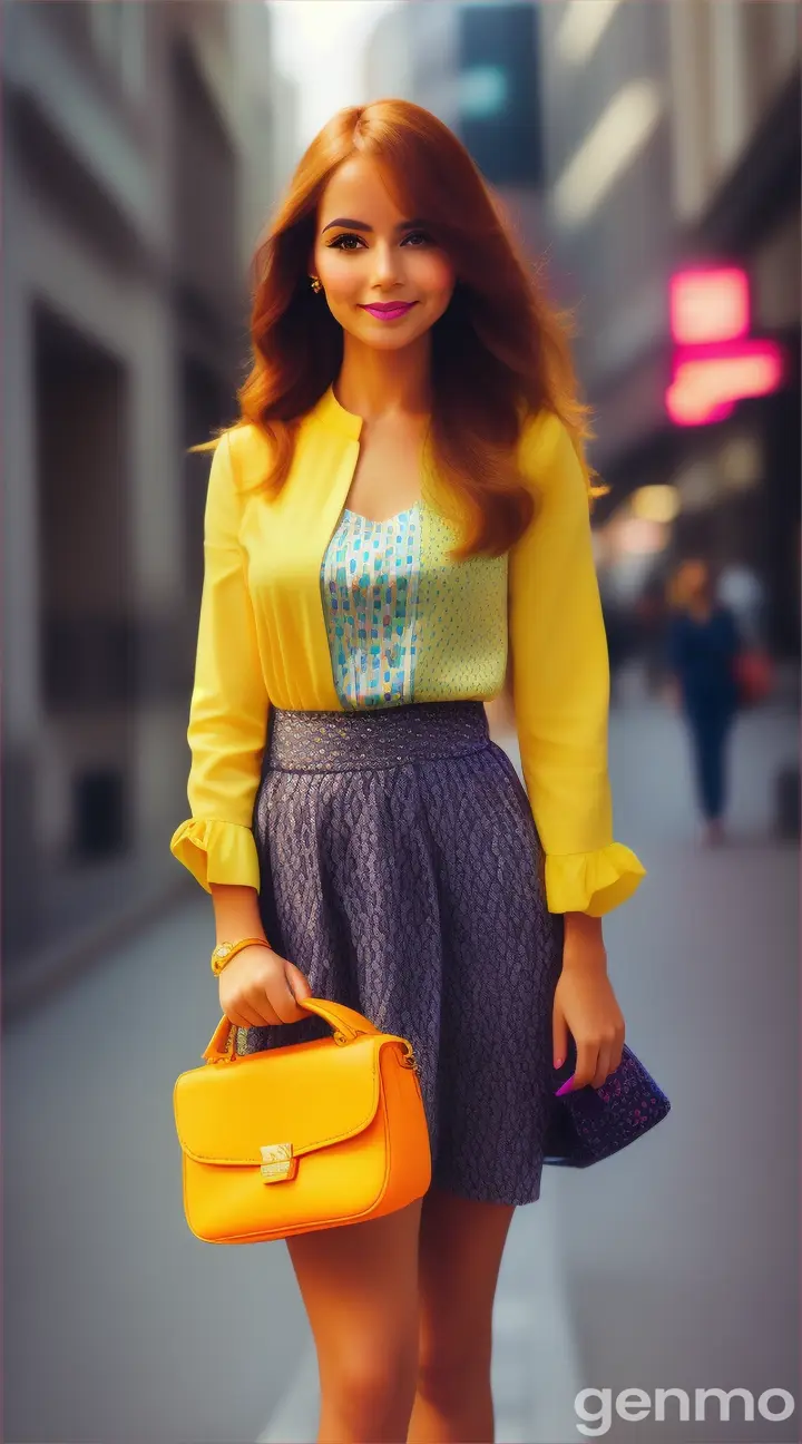 Cute woman carrying bag